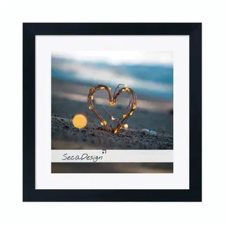 Fotolijst - SecaDesign - Fika - 50x50 / 40x40 Cm Fotomaat Met Passe-partout - Zwart - Fotokader