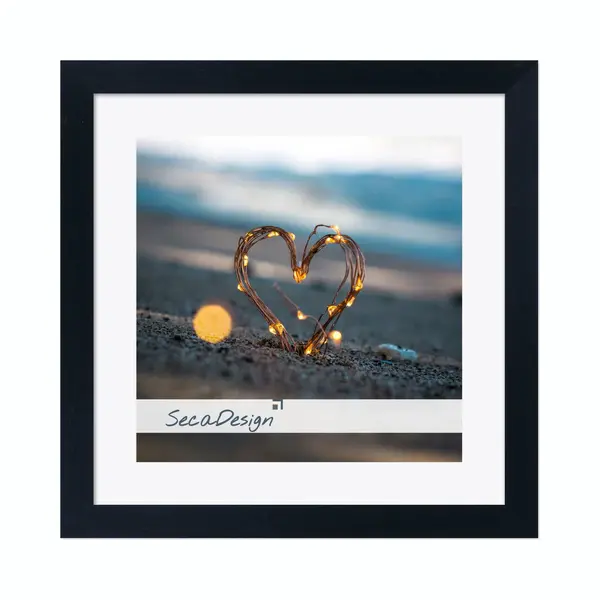 Fotolijst - SecaDesign - Fika - 50x50 / 40x40 Cm Fotomaat Met Passe-partout - Zwart - Fotokader thumbnail