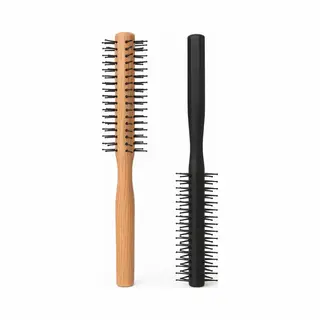 Cocho® Ronde Haarborstels - 2 Stuks - Houten Borstels Met - Antistatisch En Hittebestendig
