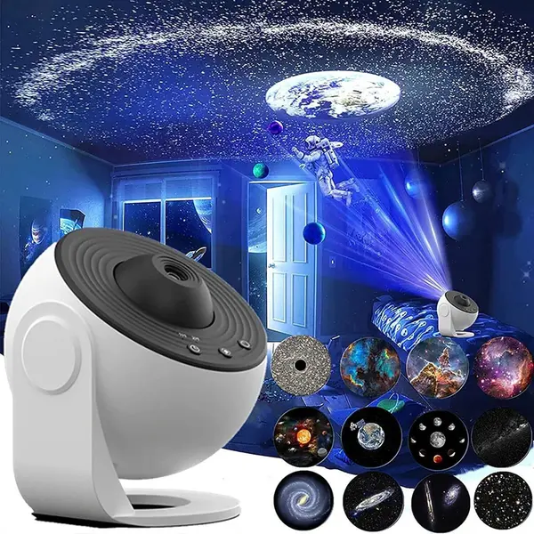 Mobstore Galaxy Projector - Premium 13-in-1 Projectorlamp - Sterren Projector - Sterrenprojector Planetarium - Sterrenhemel - Nachtlampje - Sterrenhemel thumbnail