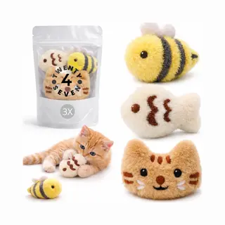 Twenty4seven® Catnip Kattenspeeltjes - 3 Stuks Kattenspeelgoed - Kattenkruid Speeltjes Voor Katten & Kitten