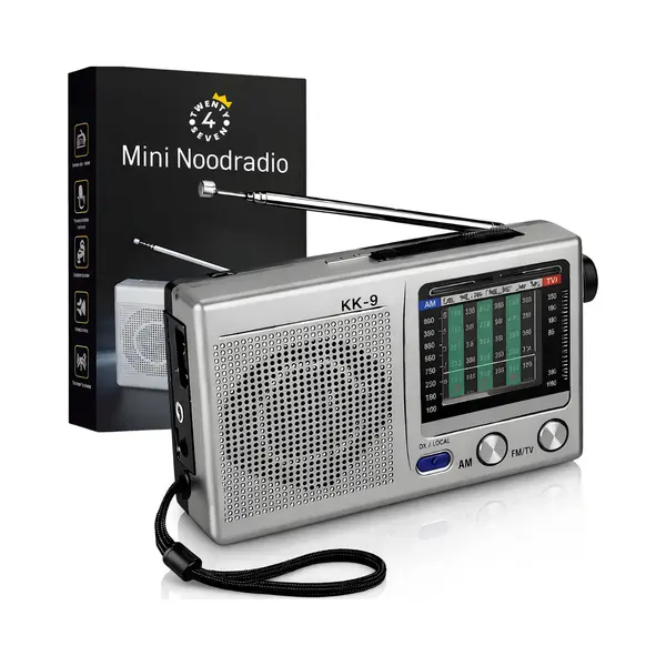 Twenty4seven® Draagbare Noodradio - Mini Radio Voor Noodpakket - Fm/Am Op Batterijen - Voorbereid Op Rampen & Noodgevallen thumbnail