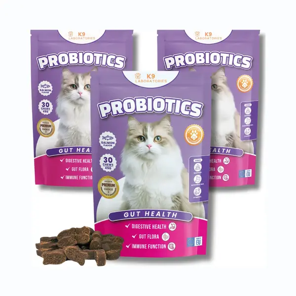 K9 laboratories Probiotica Kat - 100% Natuurlijk Voedingssupplement Voor Katten - Kattensnoepjes - Weerstand En Imuunysysteem - Opgeblazenheid, Winderigheid, Diarree, thumbnail