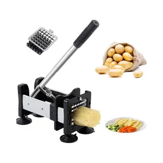 Frietsnijder Van Roestvrij Staal, Professionele Aardappelsnijder, Met Messen Van 12 Mm En 9 Mm, Antisliptechnologie, Groentesnijder Voor Aardappelen,