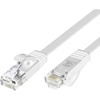 Rc Choice Internetkabel - CAT6 Ethernet Netwerk Tot 1000Mbps - RJ45 Platte Utp Kabel - Wit - 25 Meter