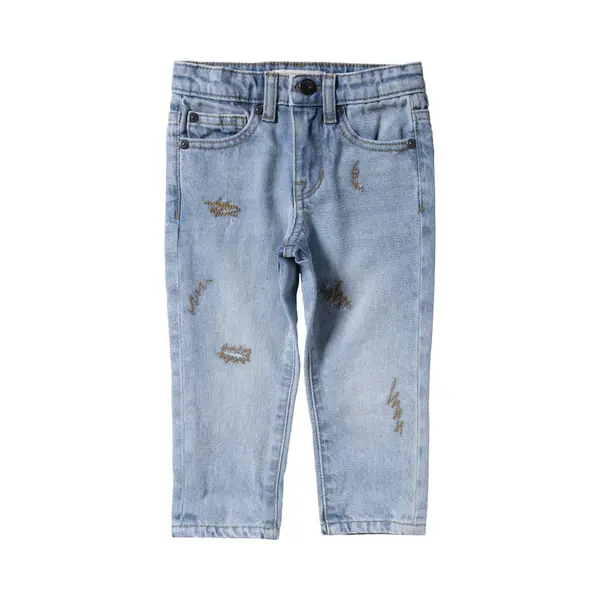 Your Wishes Denim | Tapered Embro Jeans thumbnail