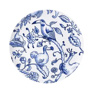 Heinen Delfts Blauw Wandbord The Heritage Collection - Vrije Vogels - Keramiek - 26 Cm