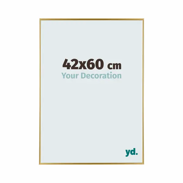 yd. Your Decoration - Picture Frame 42x60 Cm - Gold - Decorative Wall Frame In Plastic With Antireflection - Frame 42x60 - Evry thumbnail