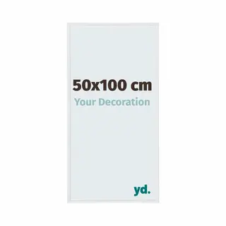 Yd. Your Decoration - Bilderrahmen 50x100 Cm - Weiß Hochglanz - Bilderrahmen Aus Kunststoff Mit Acrylglas - Antireflex - Rahmen 50x100 Cm - Annecy