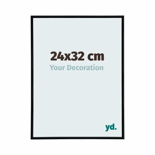 Yd. Your Decoration - Bilderrahmen 24x32 Cm - Schwarz Hochglanz - Bilderrahmen Aus Kunststoff Mit Acrylglas - Antireflex - Rahmen 24x32 Cm - Annecy thumbnail