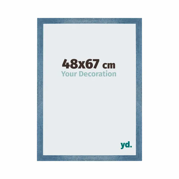 Your Decoration Fotokader 48x67 Cm - Helder Blauw Geveegd - Mdf - Mura thumbnail