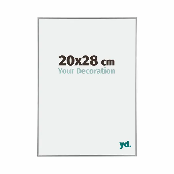 Yd. Your Decoration - Bilderrahmen 20x28 Cm - Silber Hochglanz - Bilderrahmen Aus Kunststoff Mit Acrylglas - Antireflex - 20x28 Rahmen - Evry thumbnail