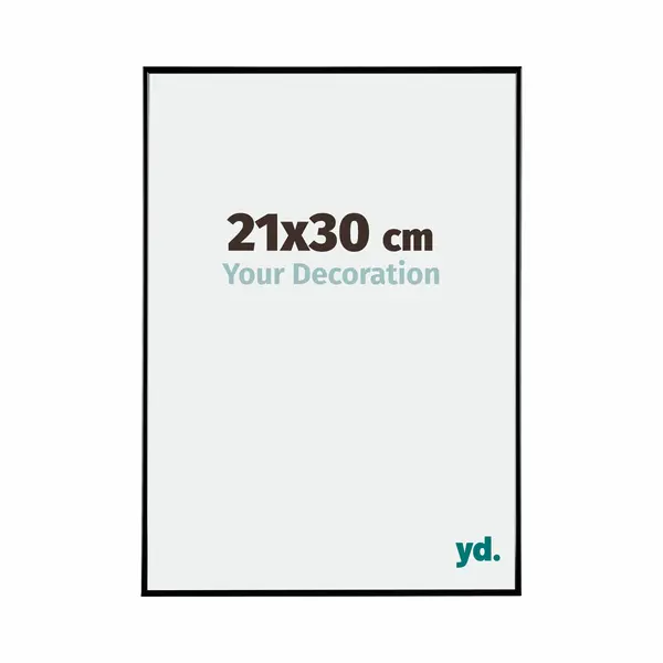 Yd. Your Decoration - Bilderrahmen 21x30 Cm - Schwarz Hochglanz - Bilderrahmen Aus Kunststoff Mit Acrylglas - Antireflex - 21x30 Rahmen - Evry thumbnail