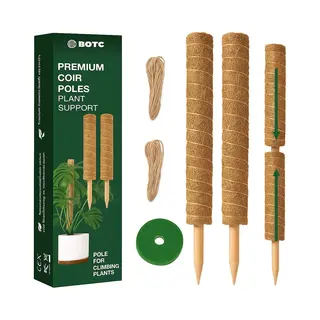 Botc Mosstok Voor Planten - 2x40cm - Plantenstok - Plantensteun - Perfect Voor Monstera, Pothos En Meer