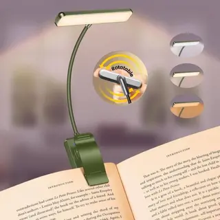 Sounix Led Leeslampje Voor Boek Met Klem - 315° Draaibaar Leeslamp - 24 Led - Boeklampje Met 3 Lichtstanden - Oplaadbare Boeklamp Usb - Dimbaar -