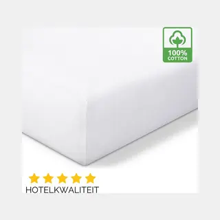 Droomtextiel Molton Hoeslaken - Matrasbeschermer - 120x200 Cm - 100% Katoen - Hoge Hoek - Hoogwaardige Kwaliteit