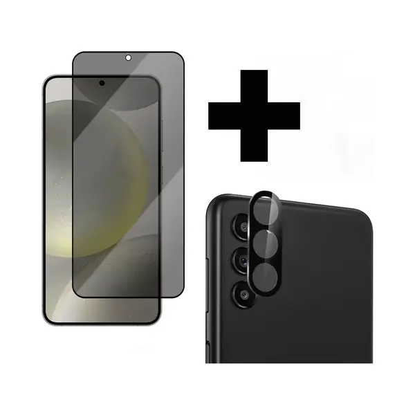 Vowlux 2-in-1 Beschermset Voor Samsung Galaxy S24 – Privacy Screenprotector + Camera Lens Glas – 9H Gehard Glas – Anti-Gluren – thumbnail