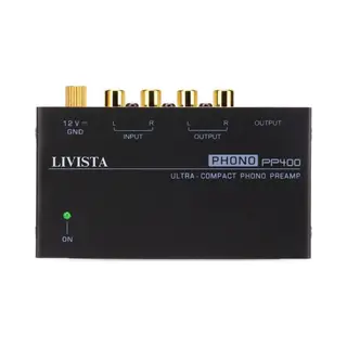 Livista Premium Platenvoorversterker – Geschikt Voor Platenspelers – Met Riaa-correctie – Rca Audio-in- En Uitgang – Metalen Behuizing –