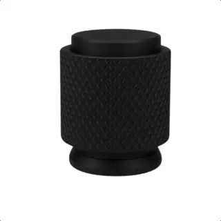 By Mjm Meubelknop Dodge Ribbel Rond Zwart - Kast Knopjes - Kastknoppen Zwart - Meubelknop- - Deurknoppen Voor Kasten - Meubelbeslag - Deurknopjes -