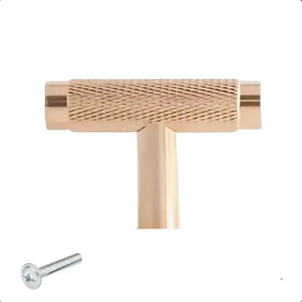 By Mjm 2X Kastknoppen Waco T-Greep Goud - Kastknop - Meubelknop Ribbel - T-Greep - Deurknoppen Voor Kasten - Meubelbeslag - Deurknopjes thumbnail