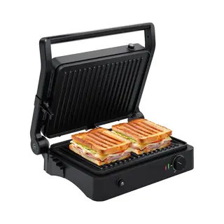 KitchenBrothers Contactgrill - Tosti Apparaat - Pfas-vrij - Grill - Tosti Ijzer - Uitneembare Grillplaten - Panini Grill - Grill Apparaat - 3