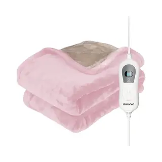 Auronic Electric Blanket - 200x180cm - Wärmedecke - 2 Personen - 3 Wärmestufen - Decke - Mit Timer - Heizdecke - Pink