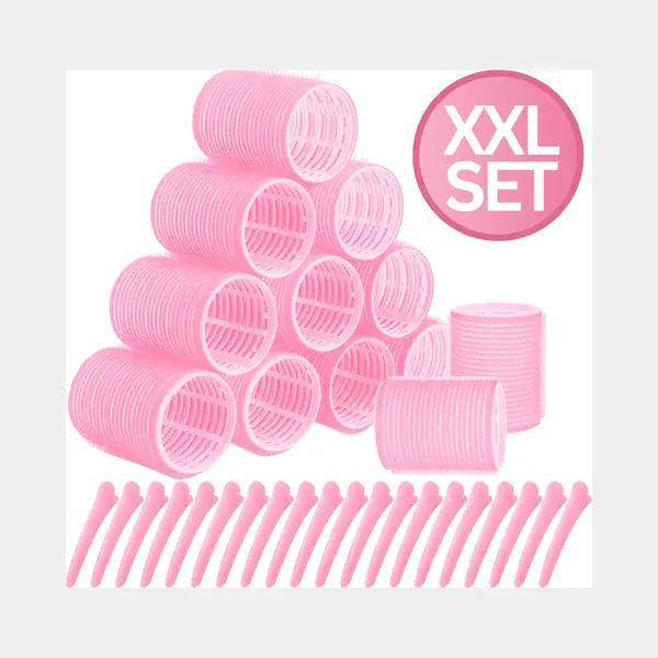 Renalux - Haarrollers Xxl Set - Krulspelden - Heatless Curls - Haar Rollers Zelfklevend - Kleefrollers - Haarrollers Groot Voor Krullen - Krullen thumbnail