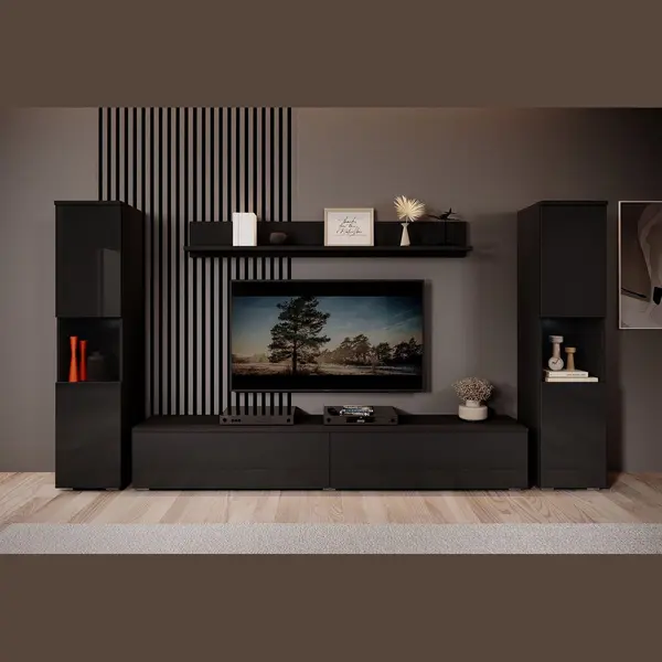 Meubella Wandmeubel Pure Xl - Zwart thumbnail