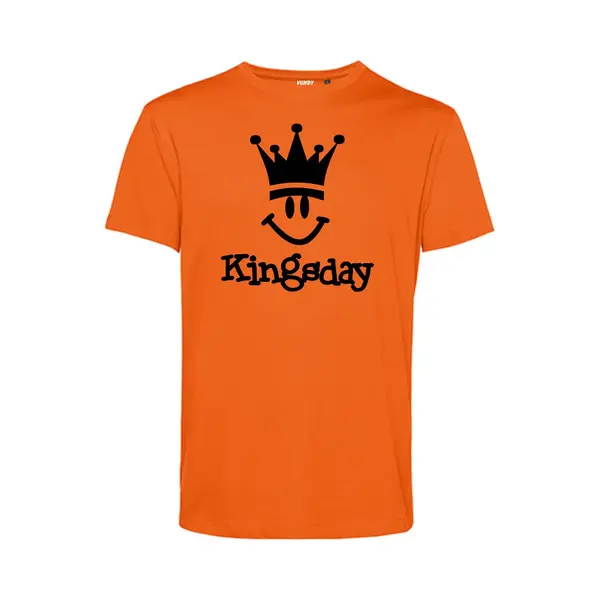 Vundy T-shirt Kingsday Smiley | Ek 2024 Holland |Oranje Shirt| Koningsdag Kleding | Oranje | Maat S thumbnail
