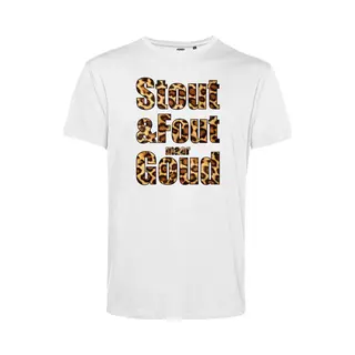 Vundy T-shirt Panter Print Stout & Fout Maar Goud | Toppers In Concert 2025 | Stout & Fout Maar Goud | Foute Party Shirt | Wit | Maat Xl