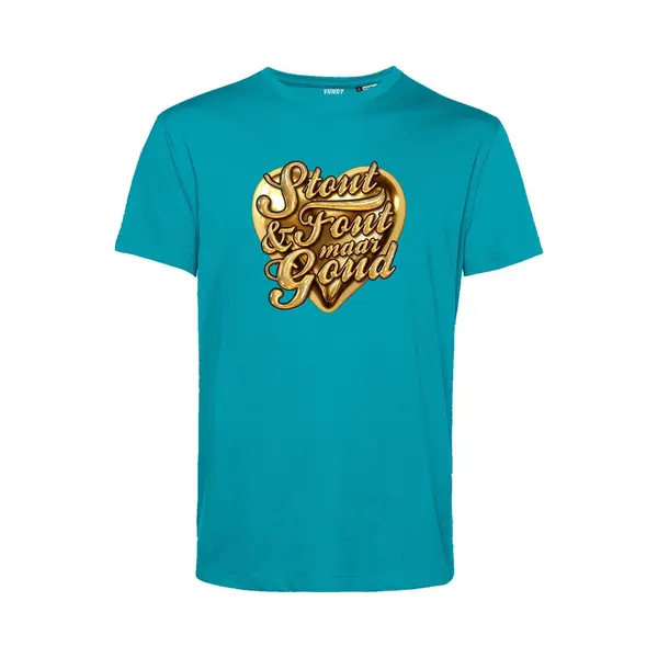 Vundy T-shirt Gouden Hart | Toppers In Concert 2025 | Stout & Fout Maar Goud | Foute Party Shirt | Turquoise | Maat Xl thumbnail