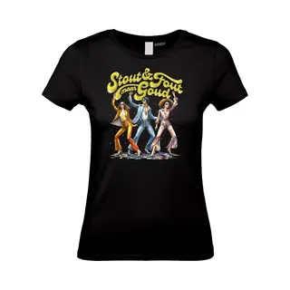 Vundy Dames T-shirt Foute Disco | Toppers In Concert 2025 | Stout & Fout Maar Goud | Foute Party Shirt | Zwart Dames | Maat Xl