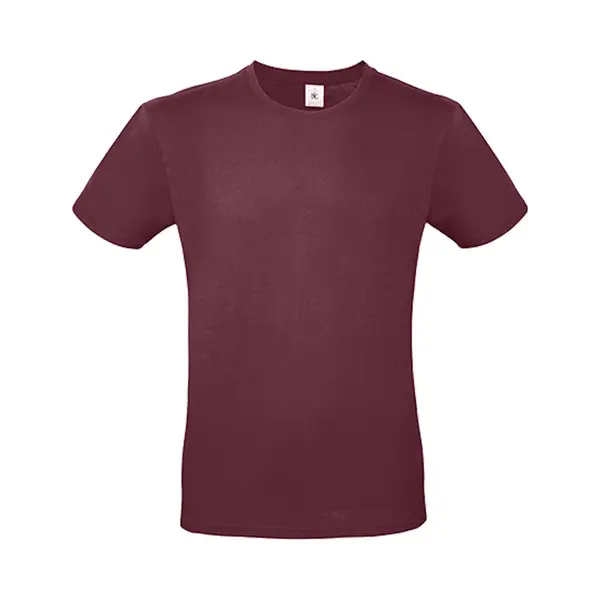 2-Pack Herenshirt '150' Met Ronde Hals B&C Collectie Burgundy Rood Maat 3XL thumbnail