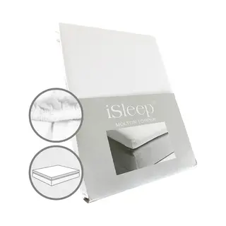 ISleep Molton Topper - 100% Katoen - Tweepersoons - 160x220 Cm - Wit