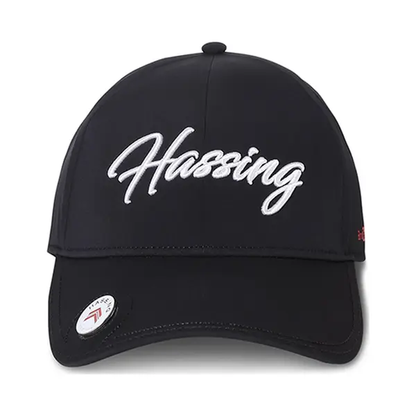 Hassing1894 Model Arught Black - Cap - Baseball Cap - Zwarte - Golf - Verstelbare Pet – Klep Met Magneet Voor Marker Of Logo - Trendy - Stijlvol - thumbnail