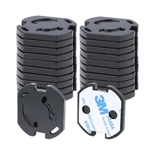 Kinderbeveiliging Stopcontact - Draaimechanisme - 20 Stuks - Stopcontactbeschermers - Zwart