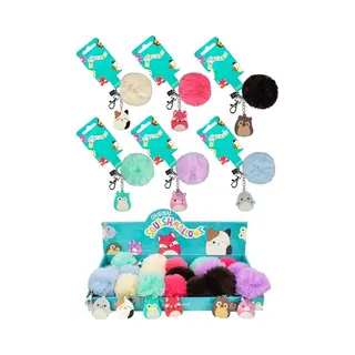 Original Squishmallows PomPom 8cm Keychain (Styles Vary)