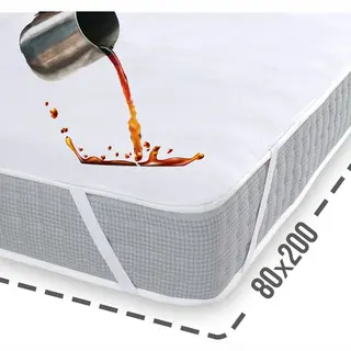 Blanche & Nuit Waterdichte Matrasbeschermer 80x200 - Wasbare Matrasbeschermer - Ademend - Katoenen Oppervlak - Antibacteriële Waterdichte Matrashoes Met 4 Hoek
