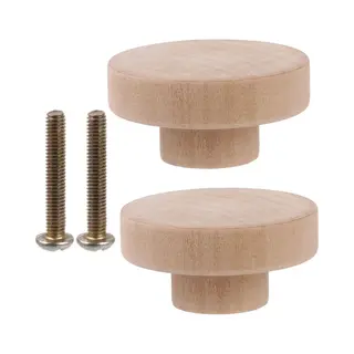 Winkrs Meubelknoppen Hout Rond - 50MM - Kastknoppen Set - 2x - Knoppen Voor Kastdeurtjes En Lades
