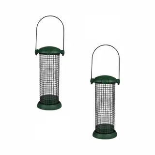 brash Vogelvoer Houder - Voederhuisje Voor Vogels - 2 Stuks - Vogelvoederhuisje Hangend - Voederhuisje - Vogelvoer Silo