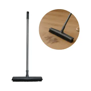 brash Bezem Binnen - Bezem Met Telescoopsteel - Bezem Rubber - Bezem Zwart - Kappersbezem - Rubber Bezem & Vloerwisser Met Steel