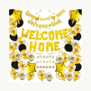 FeestmetJoep® Welkom Thuis Versiering - Welcome Home Goud