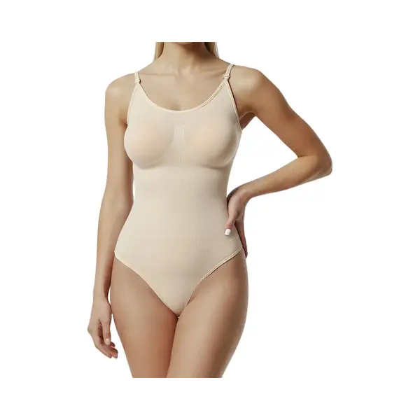 Shapetape Corrigerende Body Dames - Beige - Maat M - Naadloos - Corrigerende Bodysuit - Onzichtbare Body - Bodysuit Zonder Beugel - Corrigerend Ondergoed Dames thumbnail