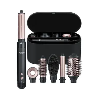Soosia 6-in-1 Airstyler - Fohn & Krultang - Haardroger - Multistyler - Fohnborstel & Krulborstel - Hairwrap - Warmteborstel – Stijlborstel