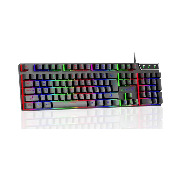 Dinto® Gaming Toetsenbord - Gaming Keyboard - Led Rgb - Qwerty - Zwart thumbnail