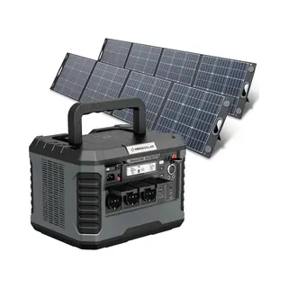 Heko Solar® Master 2200 + Unfold 400 - Powerstation Met Zonnepaneel - 2200W (4400W Piek) - 1944Wh Capaciteit - 400W Zonnepaneel - Draagbaar -