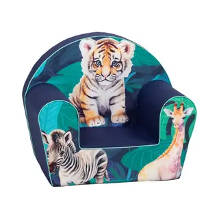 Gomoor Kindersessel Ab 1 Jahr – Bequem Und Leicht – Sessel Für Kinderzimmer – Waschbarer Bezug – Polsterung Aus Weichem Schaumstoff (Tigre