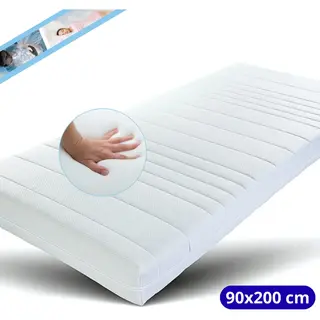 Maan Matras® 90x200 Cm - Hr Koudschuim - 20cm Dik - Afritsbaar Hoes Wasbaar