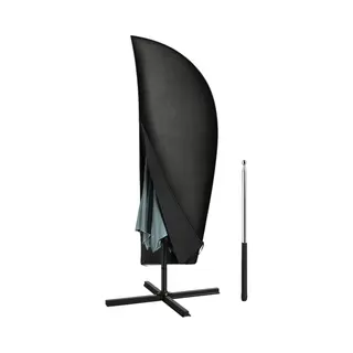 Goliving Parasolhoes Voor Zweefparasol - 420D Oxford - Tot 400cm - Waterdicht - Met Telescopische Stok En Rits - Zwart
