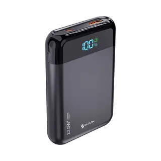 Siltcon® Ultra Compacte Powerbank 10000 MAh - 22.5W Snellader – Usb-C / A - Led Indicatie - Noodpakket – Universeel Voor Telefoons, Tablets &